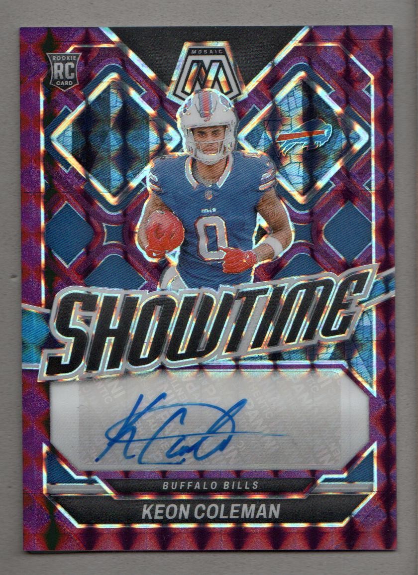 2024 Panini Mosaic Football Showtime Sig AUTO Purple #SS-KCN  Keon Coleman 13/49