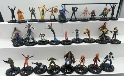 Marvel DC HeroClix Hero Lot 31 Figures Iron Fist Darkhawk Frankenstein