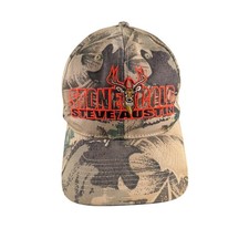 Vintage 2000 WWF Stone Cold Steve Austin Camo Deer Snapback Hat Attitude Era Cap