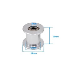 Idler Timing Pulley 20-Tooth with 3mm or 5mm Bore with Bearings for 3D Printer