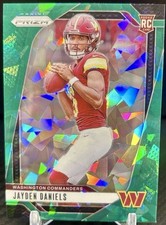 JAYDEN DANIELS 2024 Prizm #347 Green Ice Prizm RC Rookie COMMANDERS 🔥🔥