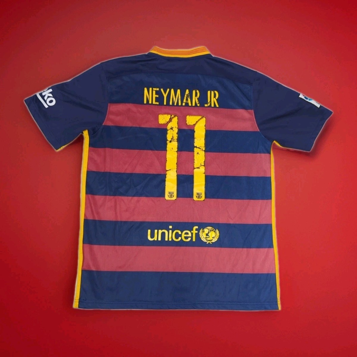 FCB Barcelona Neymar Jr Home Futbal Soccer Jersey 2015/16 Mens