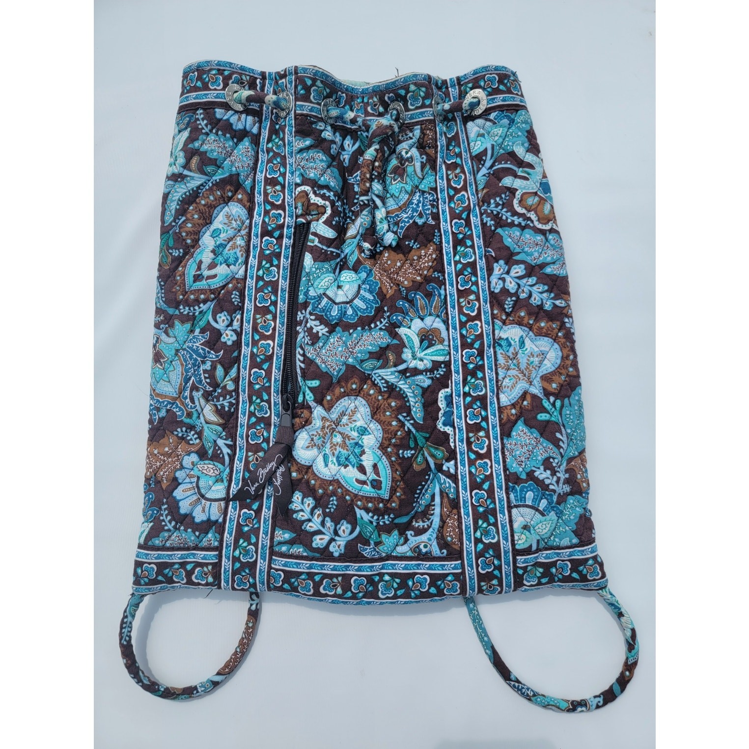 Java Blue Backpack Vera Bradley Drawstring Backpa… - image 4