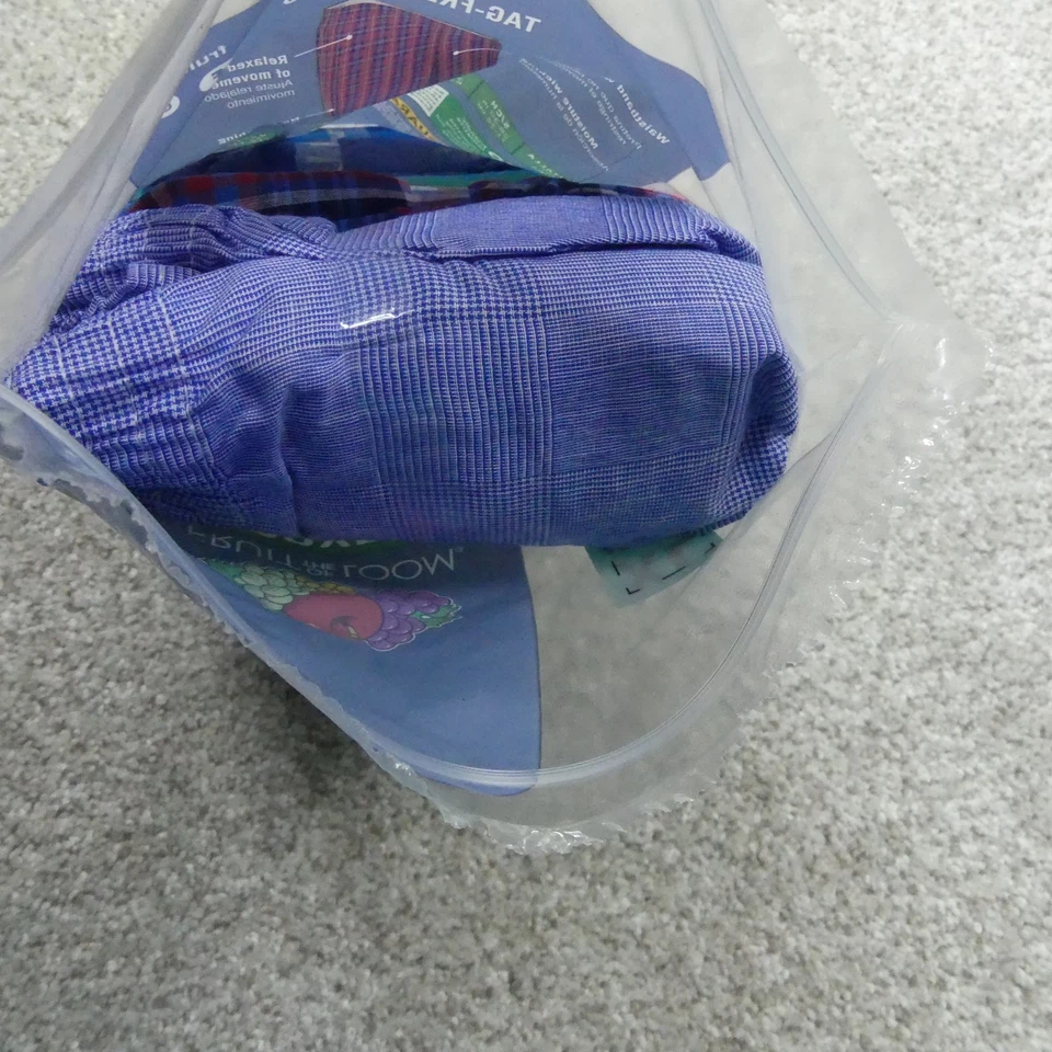 Ropa interior Fruit Of The Loom para hombre extra grande 40/42 azul a cuadros 5 pares Foto 4 de 4