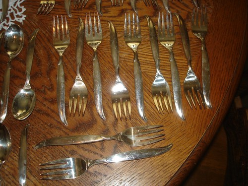 MCM 1847 Rogers Bros. IS "FLAIR" Silverware 65 Pieces - Bild 6 von 7