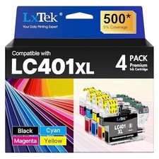 LC401XL Ink Cartridges for Brother Printer Compatible for Brother LC401 Ink C...