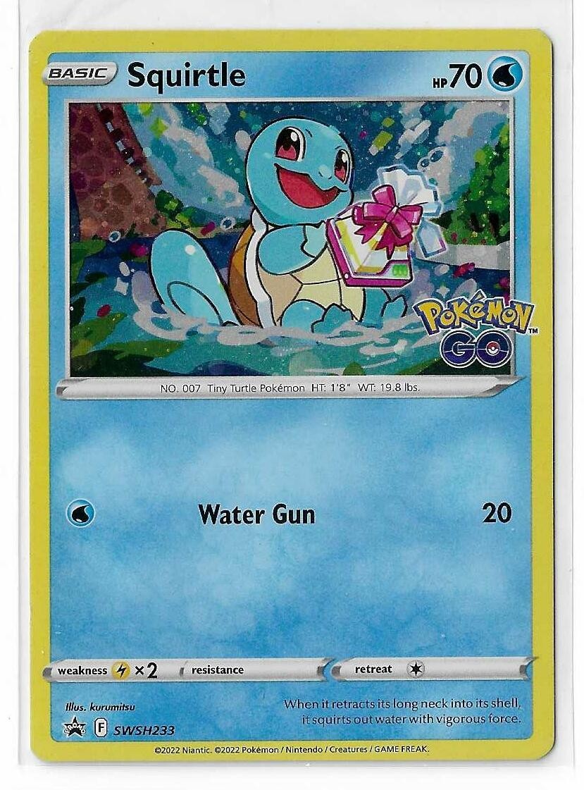 Squirtle SWSH233 Black Star Promo Sword & Shield Pokemon TCG Card NM