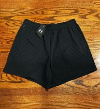 Under Armour Unstoppable Fleece Grid Shorts Mens Large Black 1390273-001 NWT