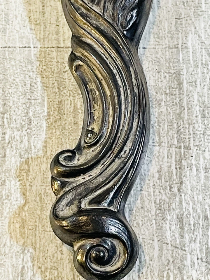 Antigo raro Art Nouveau Britannia artístico prata espelho de mão Pat. 24 de maio de 1904 - Imagem 3 de 4