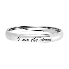 I Am The Storm Dome Tungsten Stackable Ring