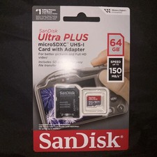 SanDisk ultra plus micro SDXC UHS-1 64 GB card with adapter