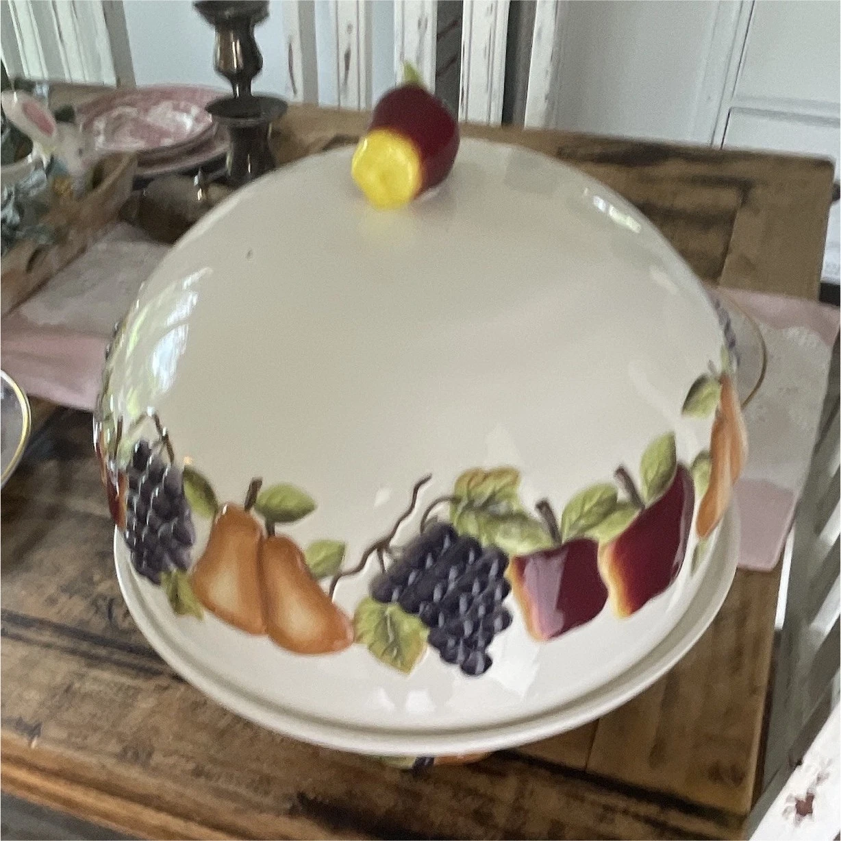 Better Homes and Gardens Sonoma Villa Fruit Ceramic Pie Dish 9in