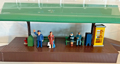 #ad #ad Model Power 616 HO SCALE Station Platform KIT w 5 Painted Figures amp; PHONE BOOTH $14.99