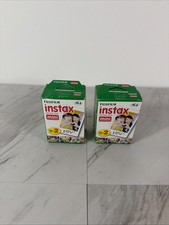 2x Fujifilm Instax Mini Instant Film Twin Pack 20 Prints White Frame, Full Color