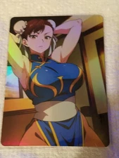 Chun Li Street Fighter Anime Waifu Card ACG Holo Double Sided