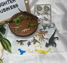 Lot of 20+ Toy Dinosaurs Figures Fossils Eggs Playset Bundle – Mixed Brands