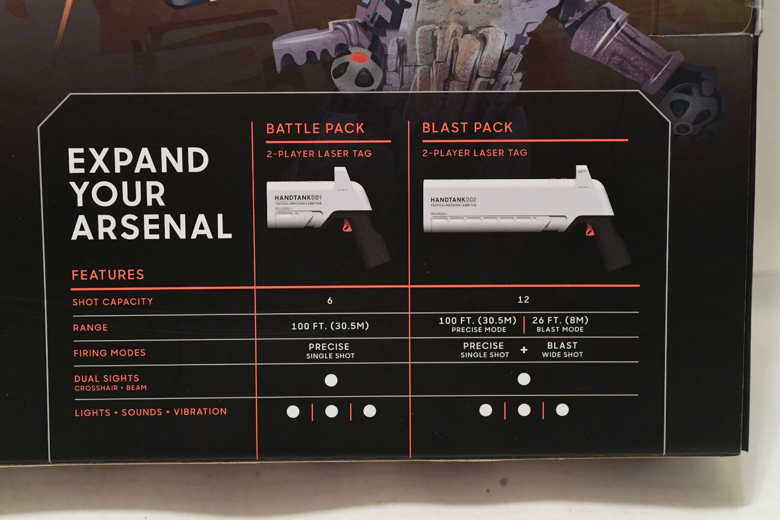 NEW Sharper Image Handtank 001 Laser Tag Battle Pack 2 Player