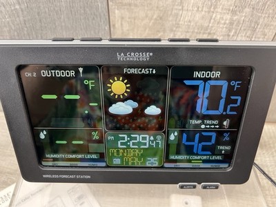 La Crosse Wireless Forecast Station Colored LCD Display (C87214) W/Sensor