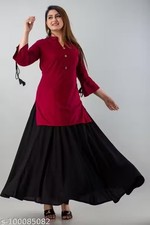 Indian Readymad Rayon Kurta Kurtis Palazzo Set for Women's Party Festive Outfit