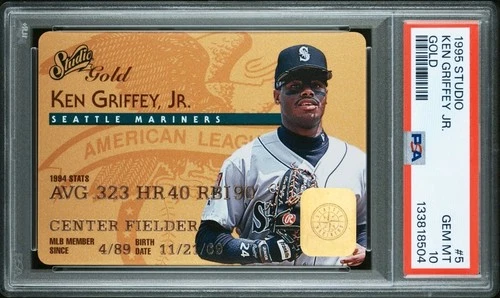 PSA 10 - 1995 Studio - Ken Griffey Jr #5 Gold Plastic Stock - HOF