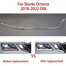 A Pair Car Headlights DRL For Skoda Octavia 2018-2022 Light Guide Strip Ballast
