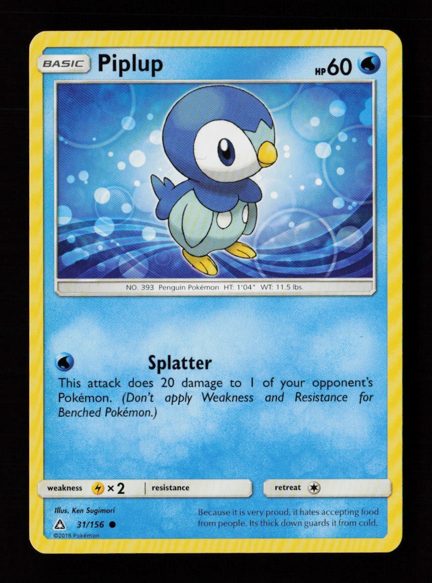Piplup 31/156 Common Ultra Prism Pokemon Cards