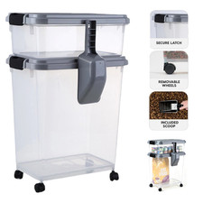 30 lbs 11 lbs Combo Airtight Dog Cat Food Storage Container With Scoop