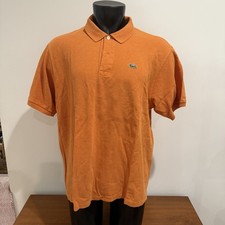 Lacoste Men  s Polo Shirt Sz 8 / 3XL Pique Classic Fit Short Sleeves Orange