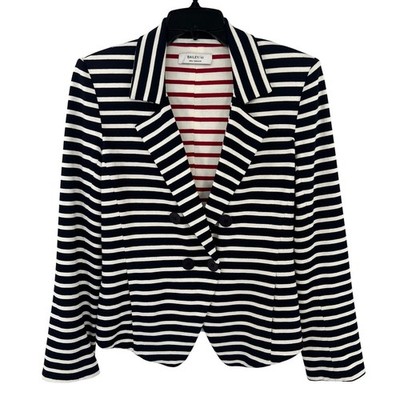 Bailey/44 USA De Vivre Venice Stripe Double Breasted Knit Blazer Size S Nautical