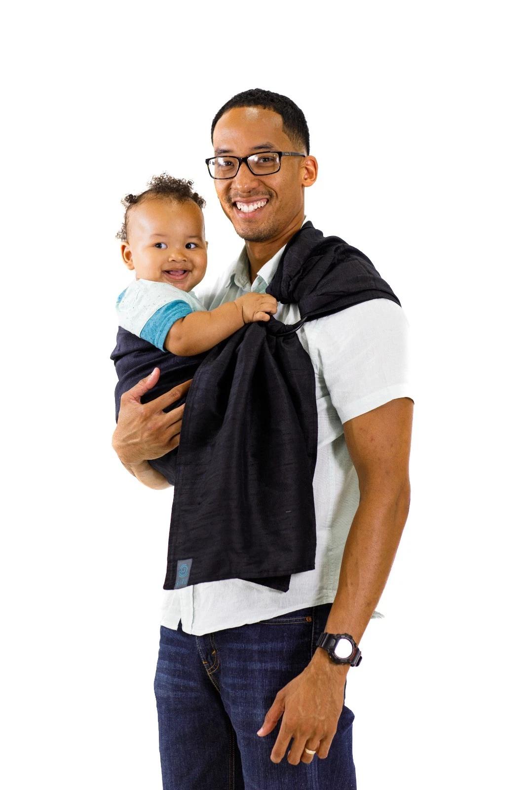 Koru Carrier Silk Baby Ring Sling 8-35 lbs - Double Layer - Onyx Rose BlackRing
Opens in a new windo