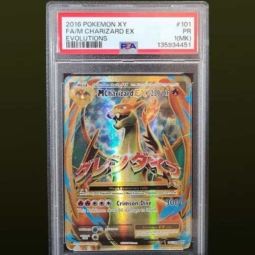 2016 POKEMON XY EVOLUTIONS 101 FULL ART/M CHARIZARD EX PSA 1 (MK)