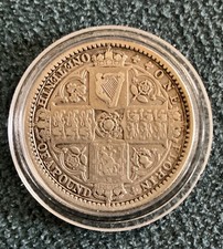 1849 Queen Victoria Victoria Regina Florin / Two Shillings Coin “Godless”
