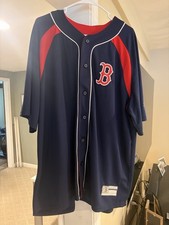 Majestic Boston Red Sox Cool Base Jersey 2XL Navy Blue Red MLB Baseball