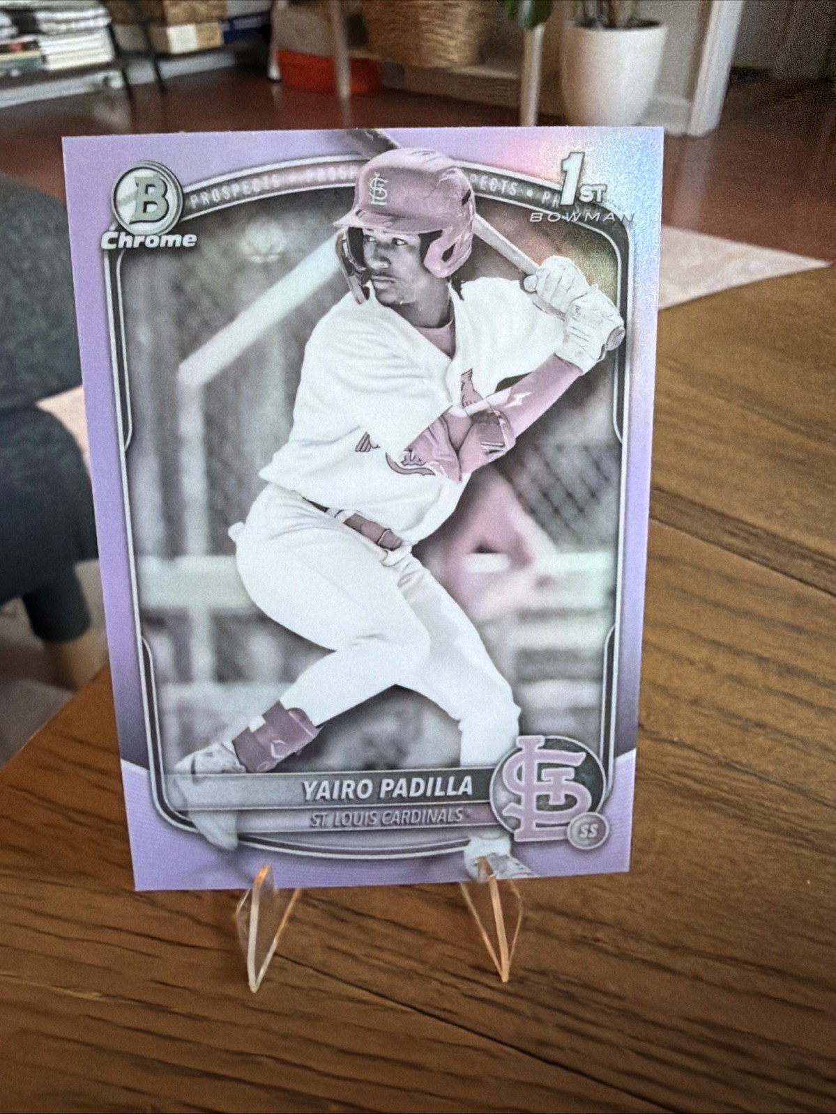 2025 Bowman Chrome YAIRO PADILLA Pearl Refractor 1st Prospect #BCP-236