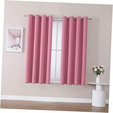 Grommet Room Darkening Curtains for Bedroom and 52"W x 45"L Pack of 2 Pink