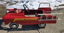 Vintage 1960s AMF Fire Fighter Unit 508 Pedal Car w 1 Ladder See All Pics  Desc