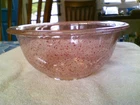 PYREX RED SPECKLE SPLATTER CONFETTI GLASS MIXING BOWL #322 VINTAGE BOWL 1 L