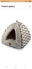 Ancol Plush Cat Pyramid Private & Cosy Bed Over-Stuffed Base Cushion Insulates
