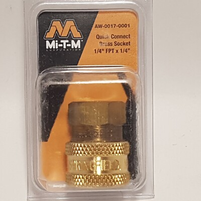 #ad NEW Mi T M Pressure Washer Quick Connect Brass 1 4quot; FPT X 1 4quot; AW 0017 0001 $8.99