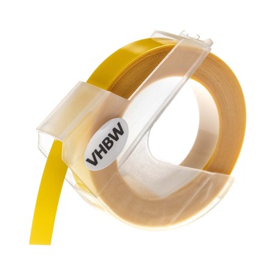 3D Schriftband für Dymo Organizer Xpress 12965 Weiß/Hellgelb 9mm 3m