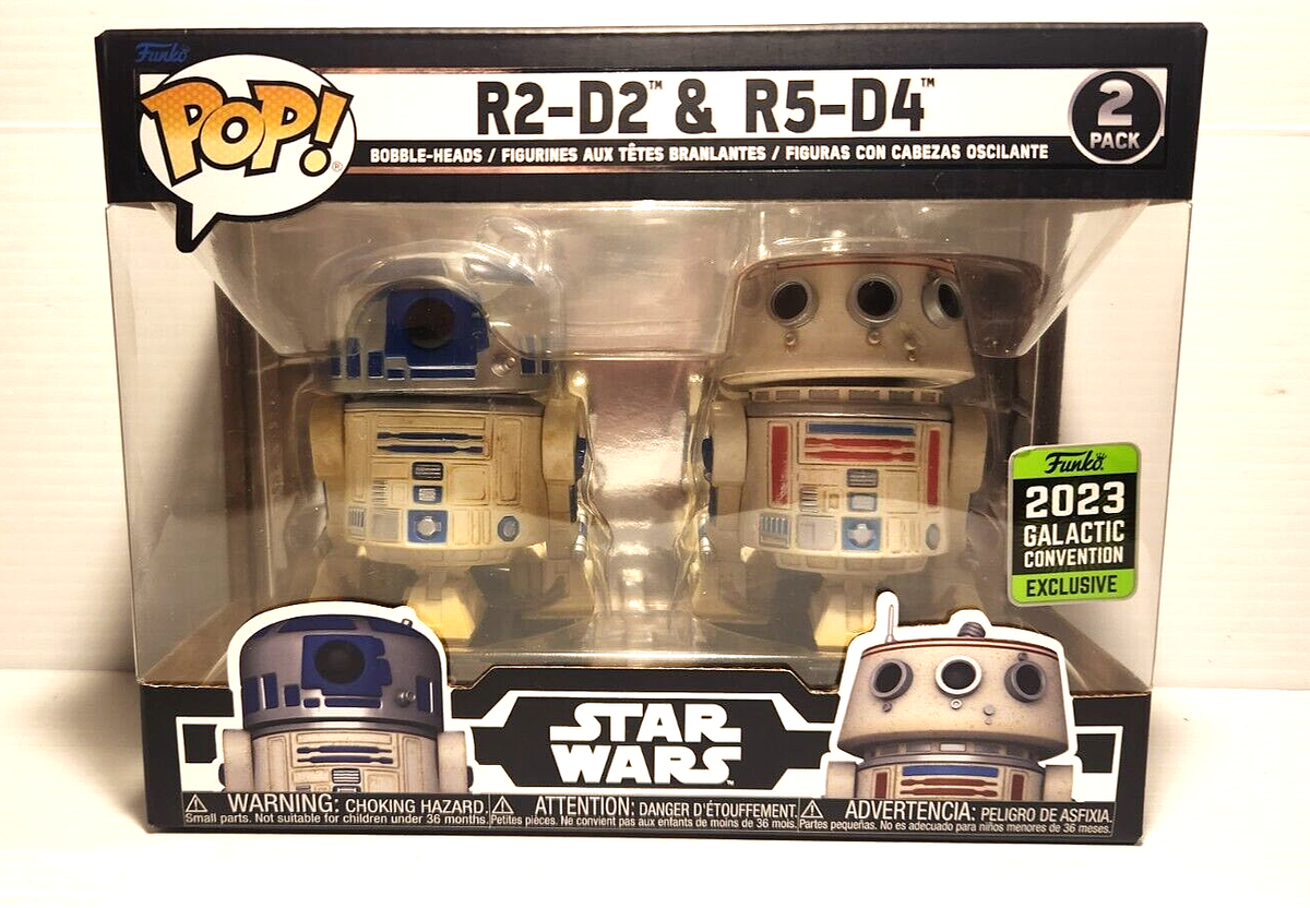 Funko Pop! R2-D2 & R5-D4 Action Figure 2023 Galactic Convention