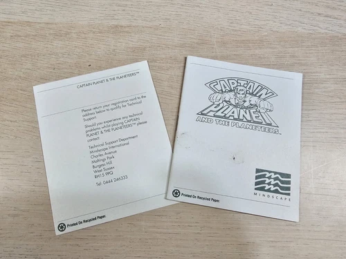 Amiga Captain Planet and the Planeteers Manual Only - NO GAME