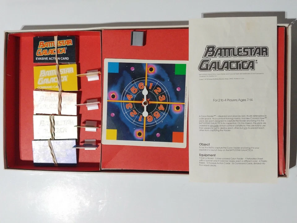 Battlestar Galactica Original 1978 Board Game Vintage Missing 1 of 36 Cards - Image 3 of 4