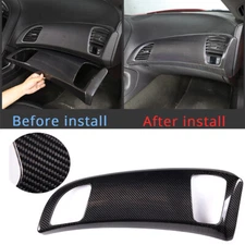Real Dry Carbon Fiber Dashboard Panel Decor Cover for Corvette C7 2014-2019