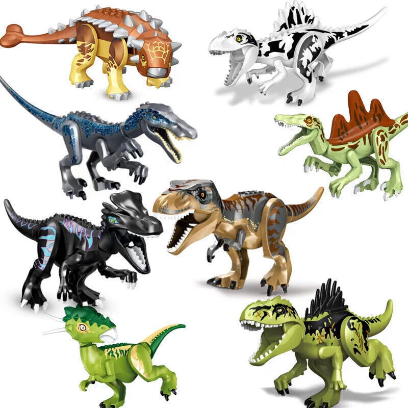 MARKENLOS Nuovo 8 grandi dinosauri Jurassic World Lego dinosauro Tyrannosaurus TRex Park