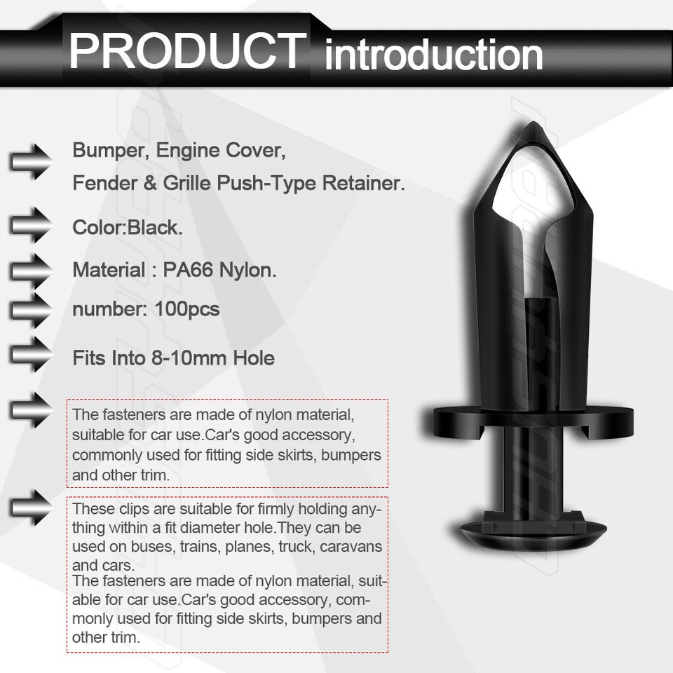 For Honda ATV 100 Clips Retainer 8mm Push Pin Splash Guard Body - Foto 8