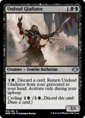 MTG Dominaria Remastered *FOIL* U Undead Gladiator #100