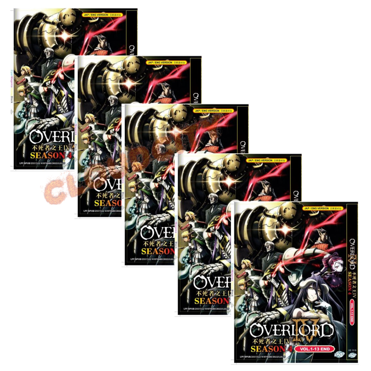 DVD Anime Overlord Season 4 Vol.1-13 End English Dub Japanese Anime Movie