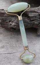 Jade Facial Massager Face Massage Roller~Beautiful Jade Stone Facial Roller New