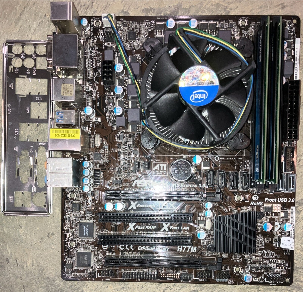 ASRock H77M LGA1155 MicroATX Motherboard With i5-3320 16GB RAM And